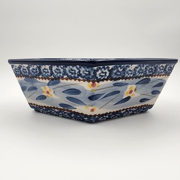 Tara Temptations Presentable Ovenware Old World Heart Shaped Bowl Blue 1 Quart - Picture 3 of 12